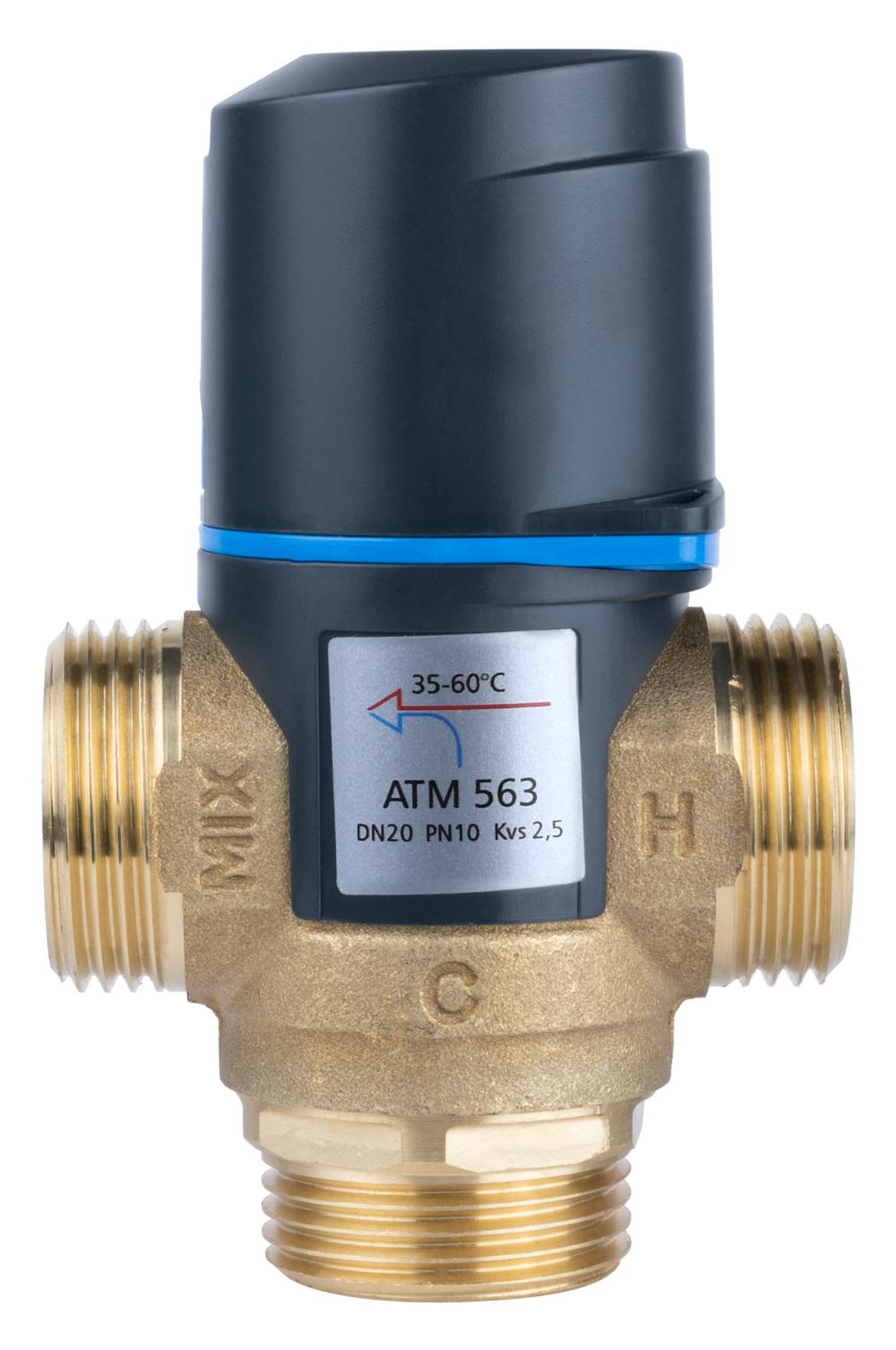 Termostatyczny zawór mieszający ATM 563, DN20, G1", 35÷60°C, Kvs 2,5 m³/h