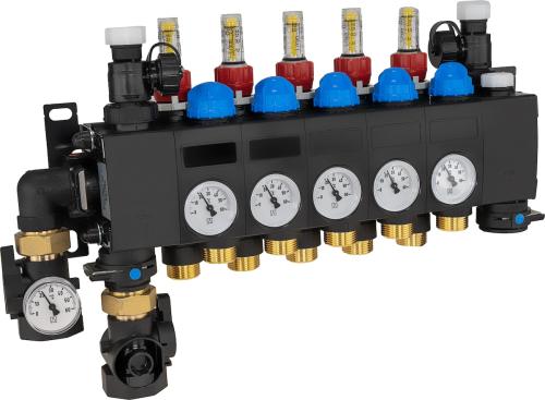 ProCalida CC 1 na 5 obiegów grzewczych, rotametry 0,75÷3,75 l/min