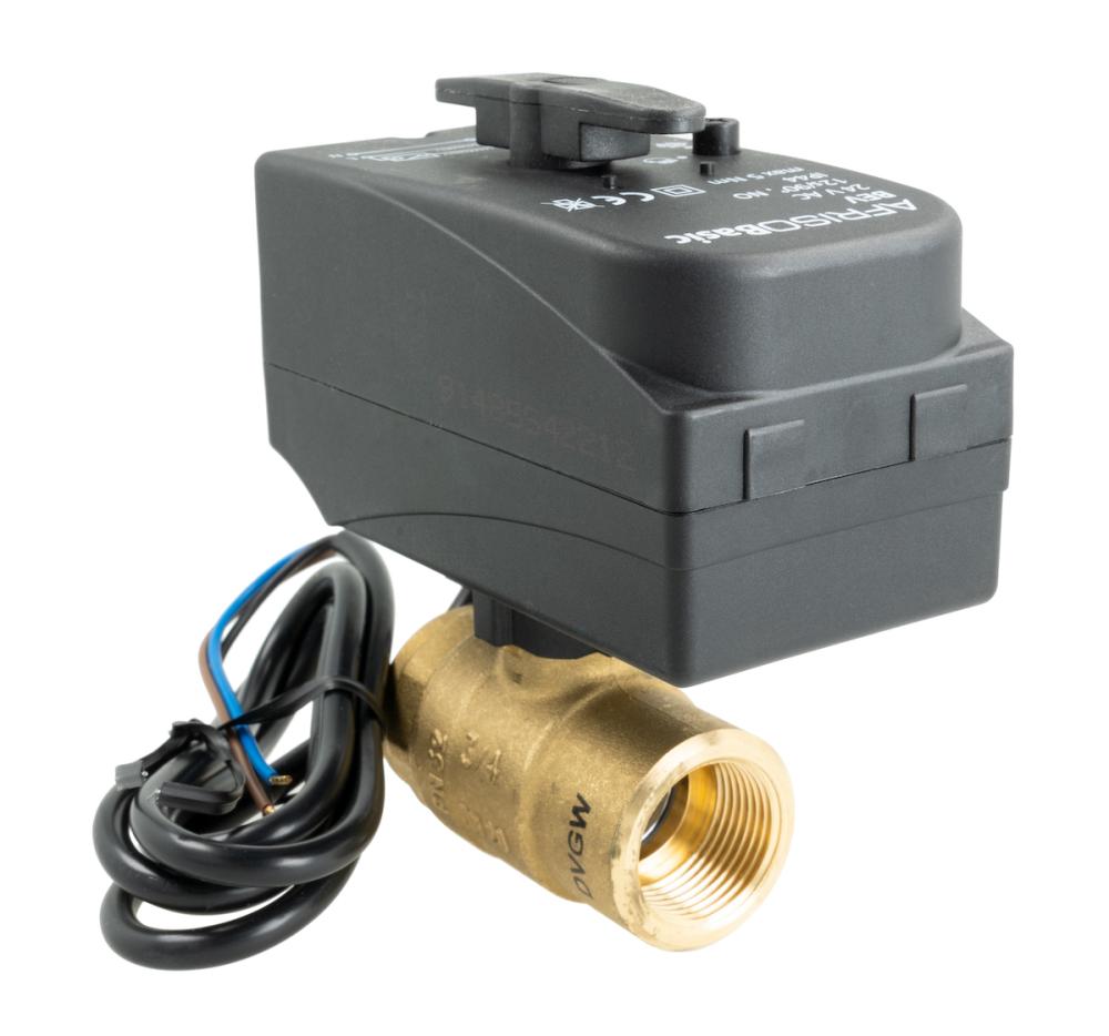 2-drogowy zawór kulowy z siłownikiem BEV, DN20, Rp3/4", Kvs 45 m³/h, 24 V AC, NO