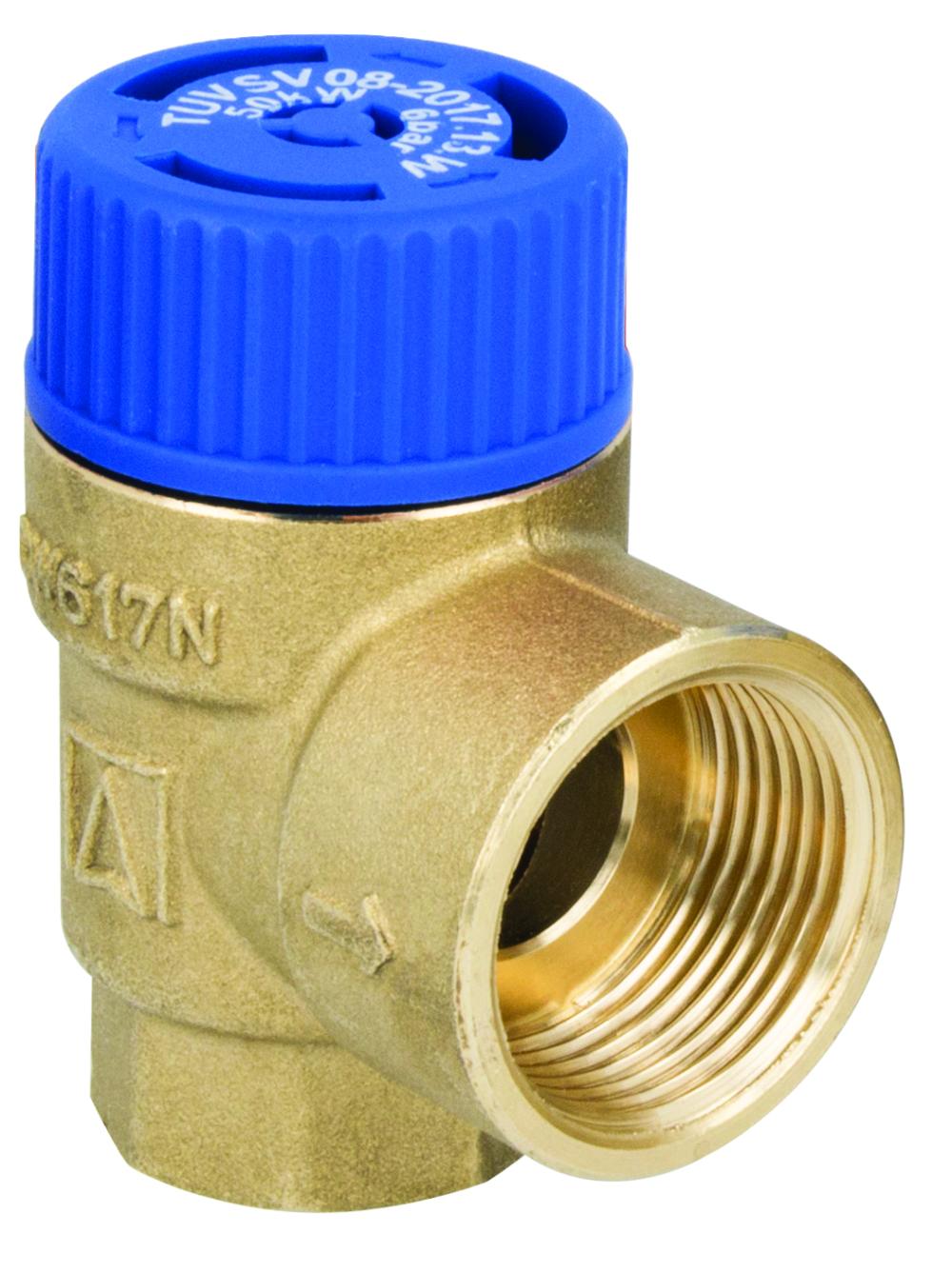 Zawór bezpieczeństwa do zasobników c.w.u. MSW, 10 bar, GW G3/4" x GW G1"