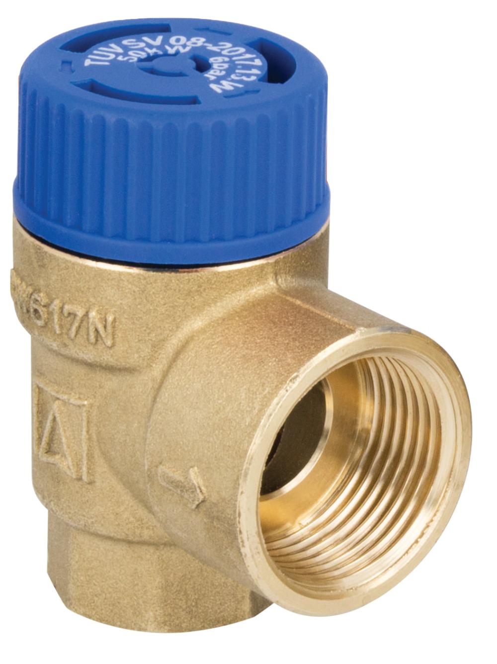 Zawór bezpieczeństwa do zasobników c.w.u. MSW, 6 bar, GW G3/4" x GW G1"