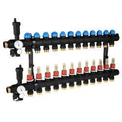ProCalida EF1 na 12 obiegów grzewczych, rotametry 0,2 ÷ 1,6 l/min, G1"