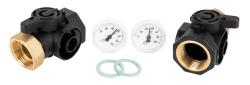 Zestaw dwóch zaworów odcinających GW G1" z termometrami do ProCalida EF1 / EF1 K