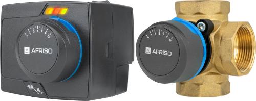 Zestaw regulacyjny ProClick: 4-drogowy obrotowy zawór mieszający ARV 485 ProClick, DN32, Rp1 1/4", Kvs 18 + siłownik elektryczny ARM 343 ProClick