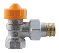 Dynamiczny termostatyczny regulacyjny zawór grzejnikowy Vario-DP, kątowy, DN15, Rp 1/2" x R 1/2"