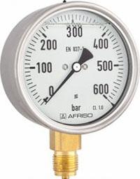 Manometr glicerynowy RF 100 Gly, D701, fi100 mm, 0÷40 bar, G1/2", rad, kl. 1,6